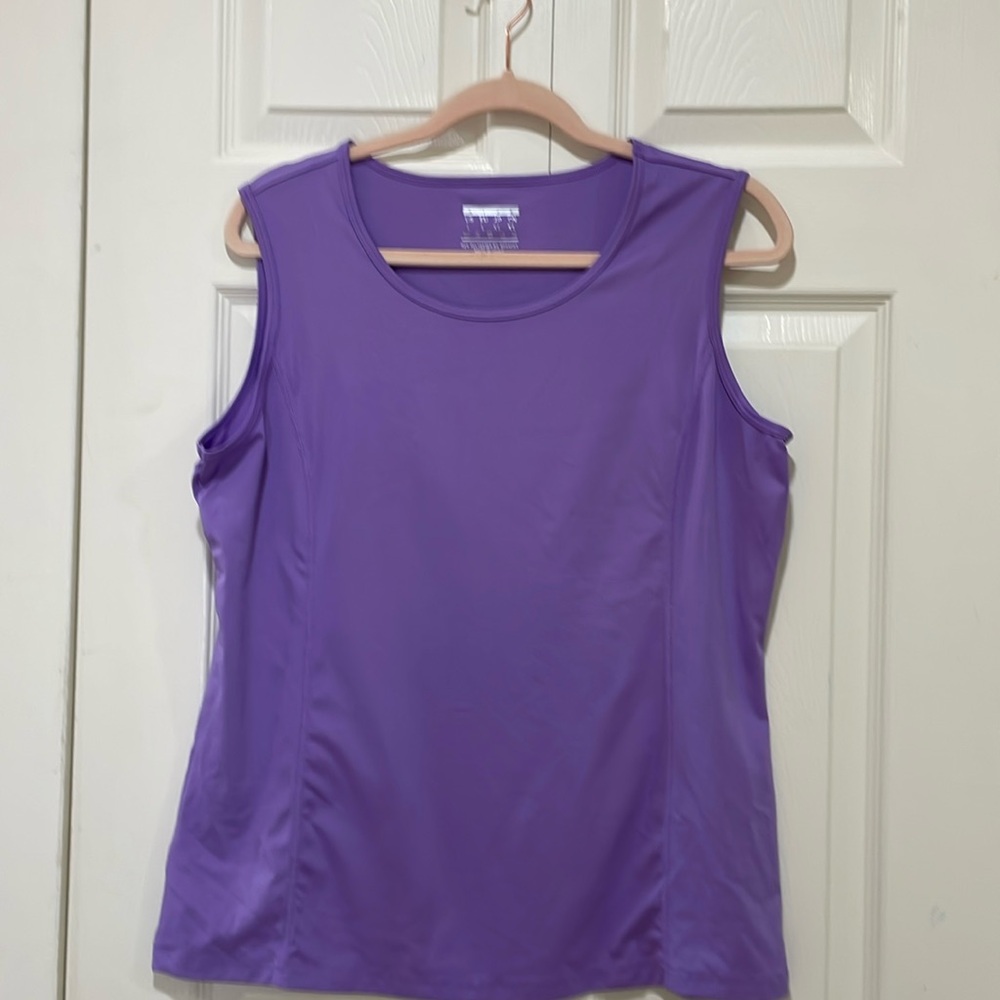 Purple sleeveless active top